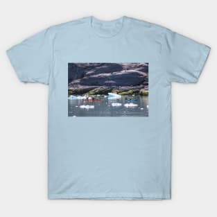 USA. Alaska. Canoes among floating Ice. T-Shirt